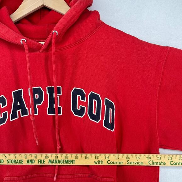 CAPE COD Hoodie Adult M Mass Nantucket Chatham Fleece Sweatshirt Pullover Red - Picture 13 of 15